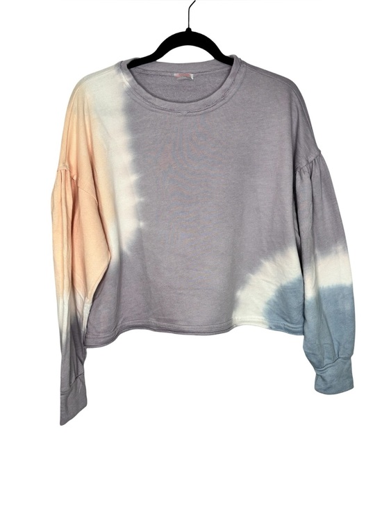 Free People Tops - Free People FP Movement Tie-dye Cropped Crewneck Sweatshirt Lavender Orange SM